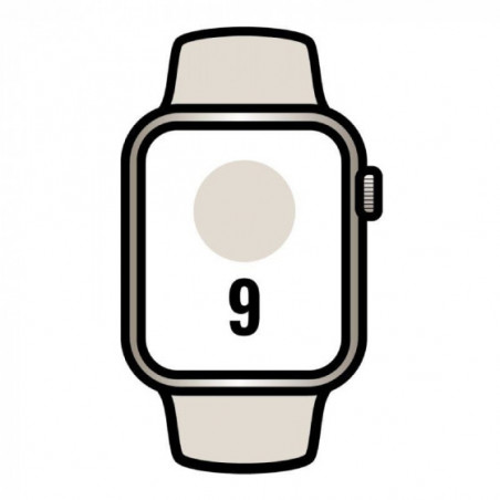 Apple watch series 9/ gps/ 41mm/ caja de aluminio blanco estrella/ correa deportiva blanco estrella s/m